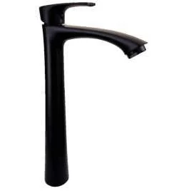 Grifería negra alta para ovalín de baño