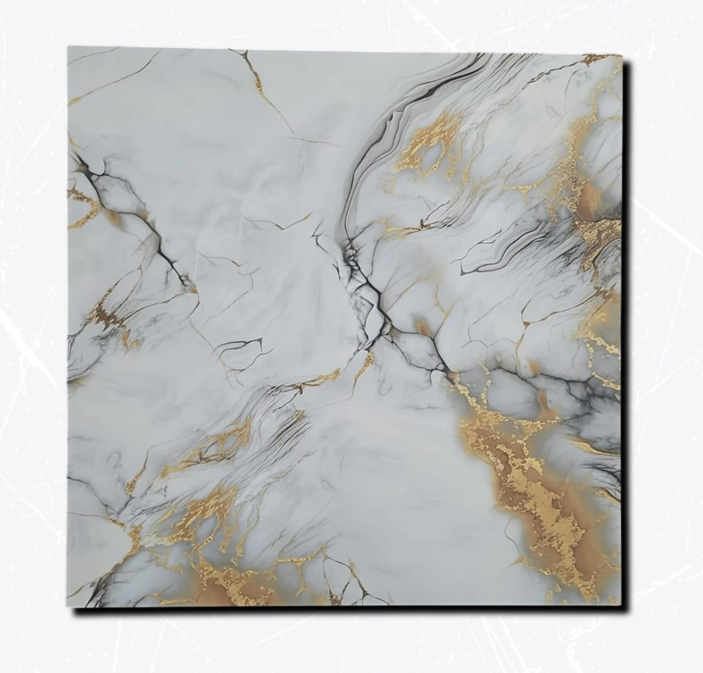 Porcelanato vitrificado 60 x 60 con vetas doradas para cocina